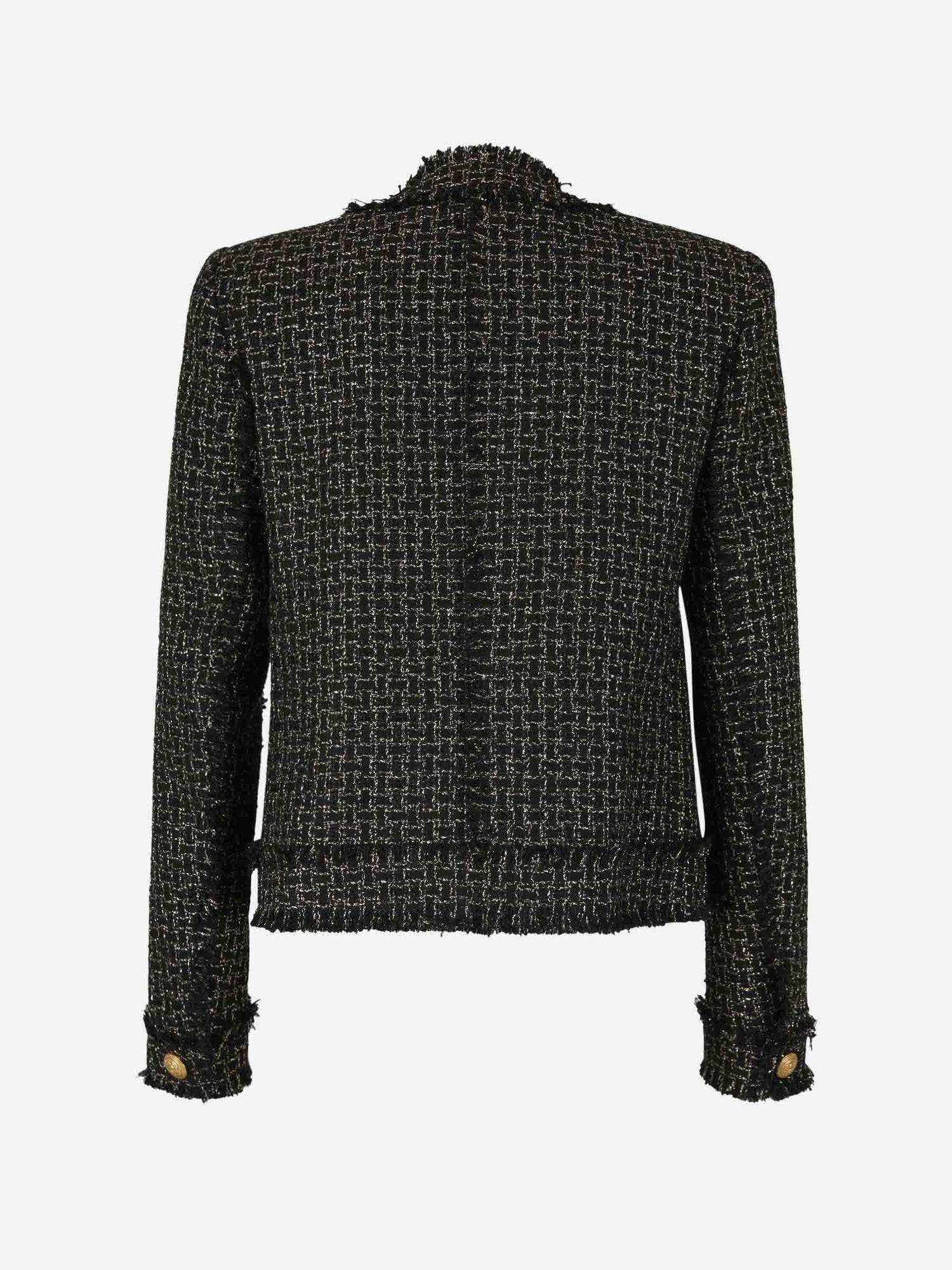 Outlet online Balmain Mujer Blazer Tweed Lúrex color Negro sku 741-002020 01 - Foto 3
