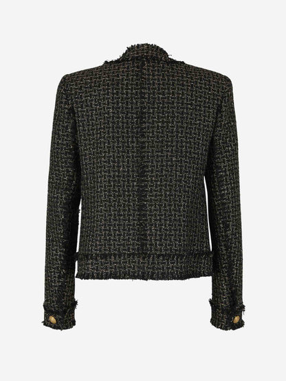 Outlet online Balmain Mujer Blazer Tweed Lúrex color Negro sku 741-002020 01 - Foto 3