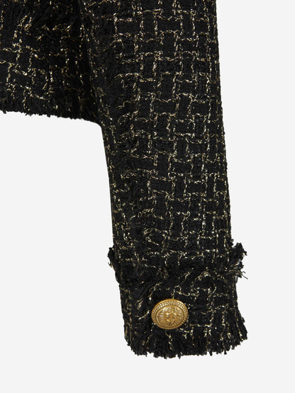 Outlet online Balmain Mujer Blazer Tweed Lúrex color Negro sku 741-002020 01 - Foto 5