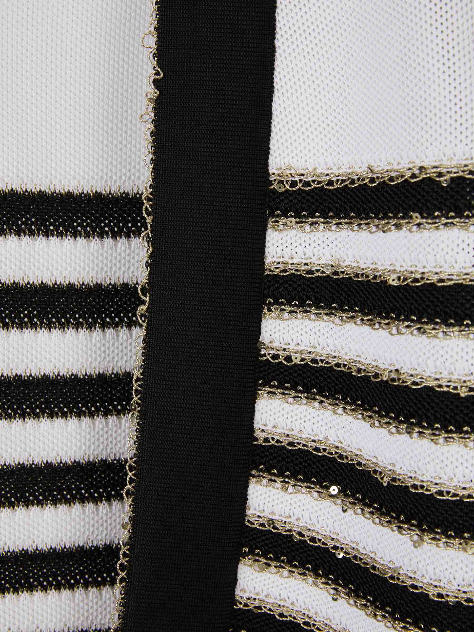 Outlet online Balmain Mujer Chaqueta Motivo Rayas color Blanco y Negro sku 741-002045 01 - Foto 3
