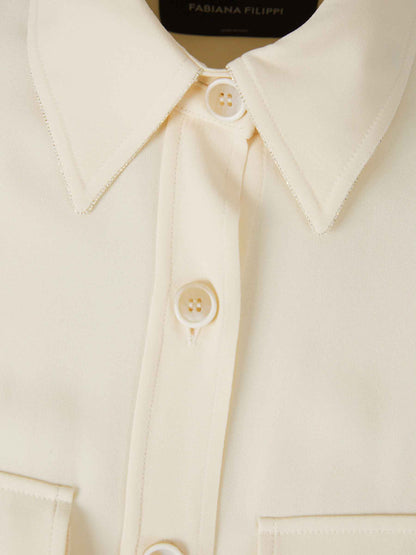 Fabiana Filippi Mujer Barcelona Blusa Lisa Bolsillos color Dorado sku 741-002223 01 - Foto 3