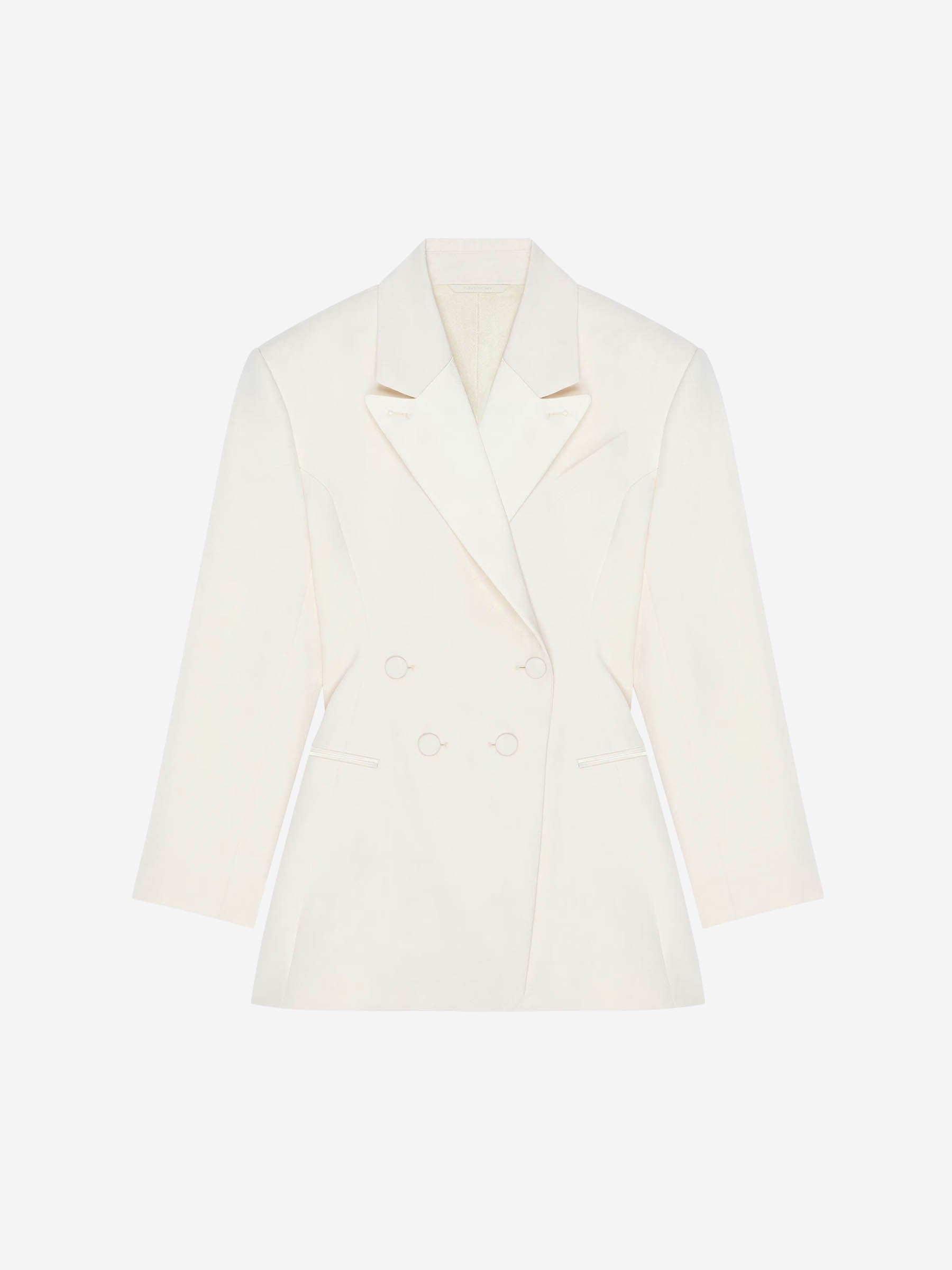 Outlet online Givenchy Mujer Blazer Lana Plisada color Marfil sku 741-002237 01 - Foto 1