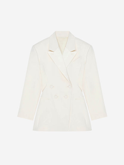 Outlet online Givenchy Mujer Blazer Lana Plisada color Marfil sku 741-002237 01 - Foto 1