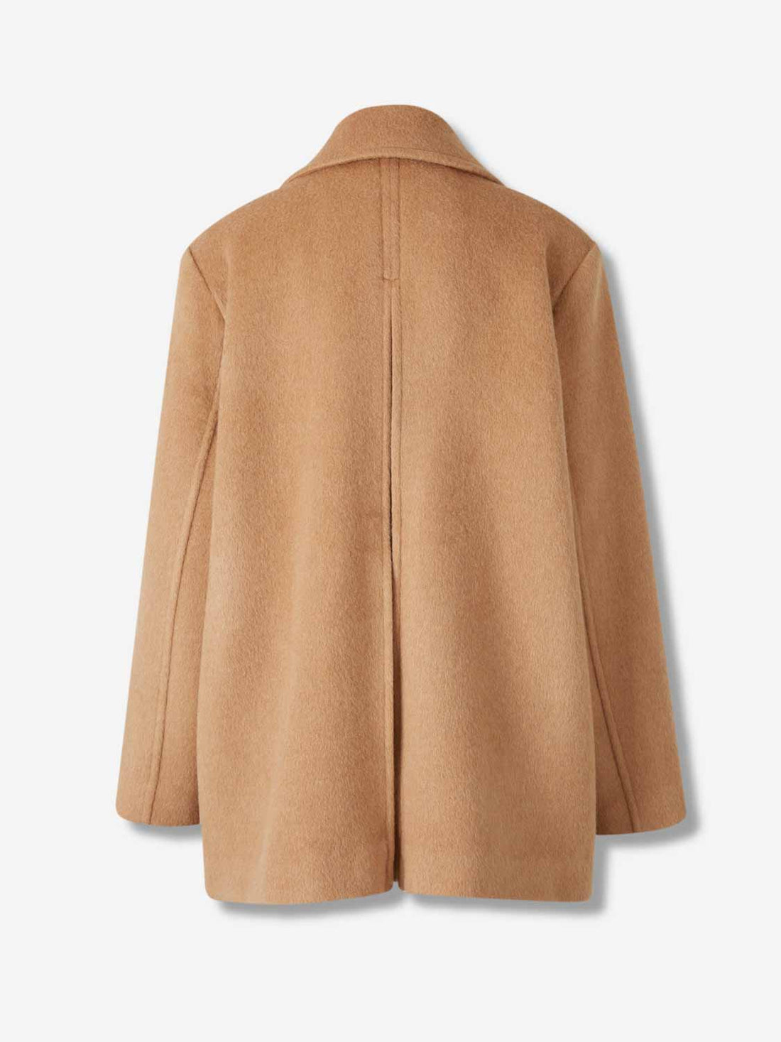 Outlet online Ganni Mujer Abrigo Cruzado Corto color Camel sku 741-002256 01 - Foto 2