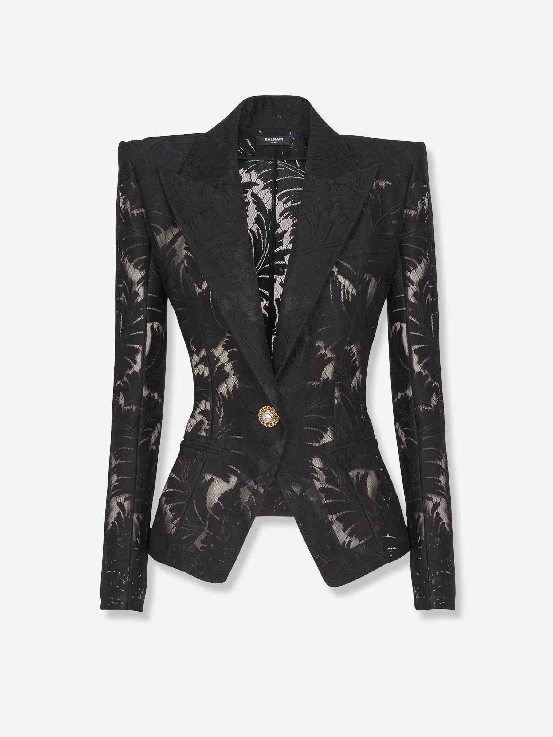 Outlet online Balmain Mujer Blazer Encaje color Negro sku 741-002274 01 - Foto 1