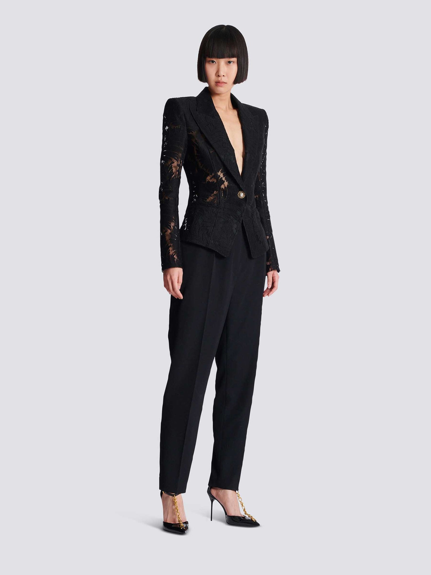 Outlet online Balmain Mujer Blazer Encaje color Negro sku 741-002274 01 - Foto 2