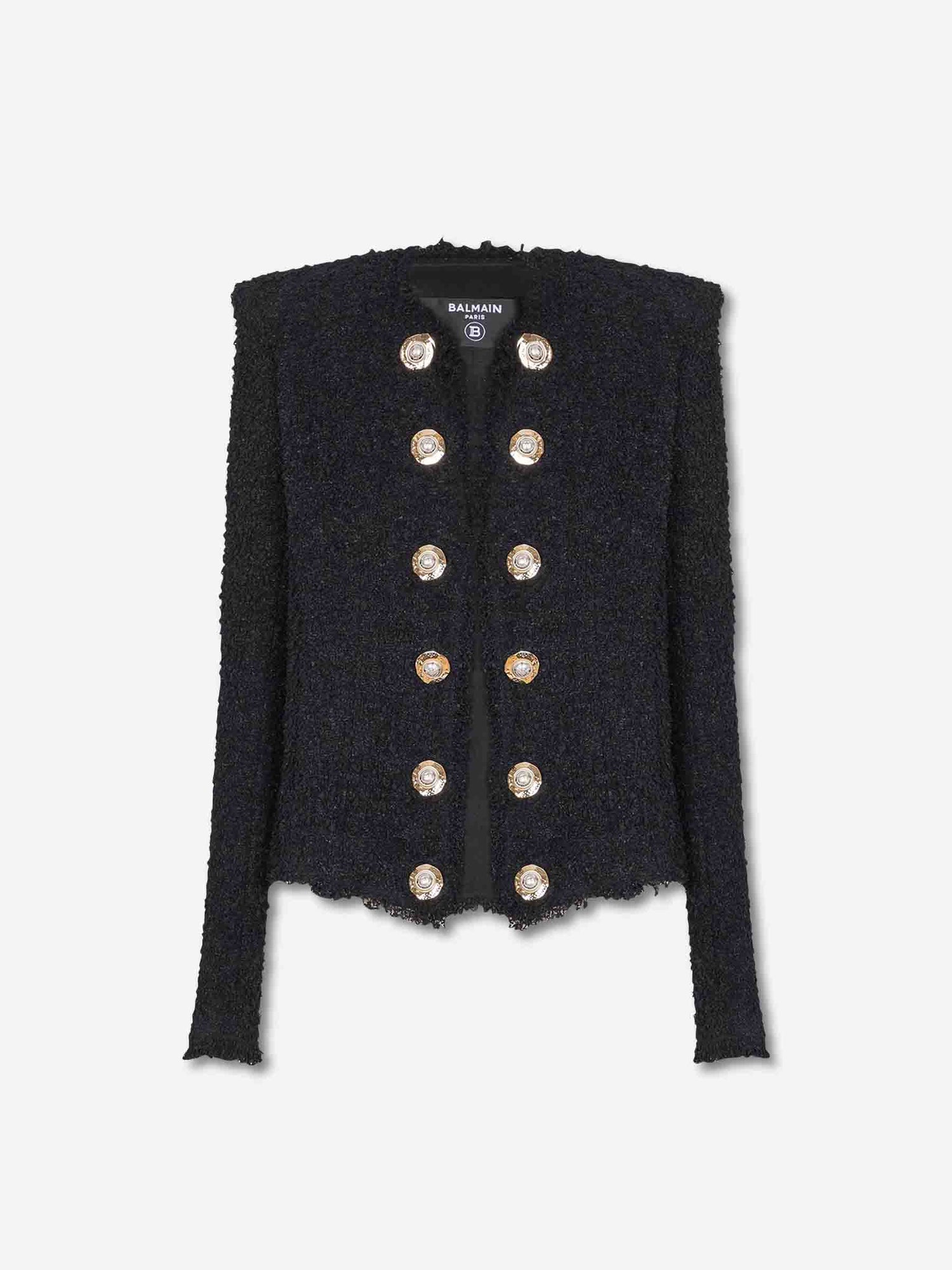 Outlet online Balmain Mujer Chaqueta Tweed color Negro sku 741-002282 01 - Foto 1