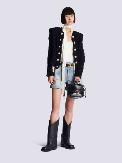 Outlet online Balmain Mujer Chaqueta Tweed color Negro sku 741-002282 01 - Foto 2