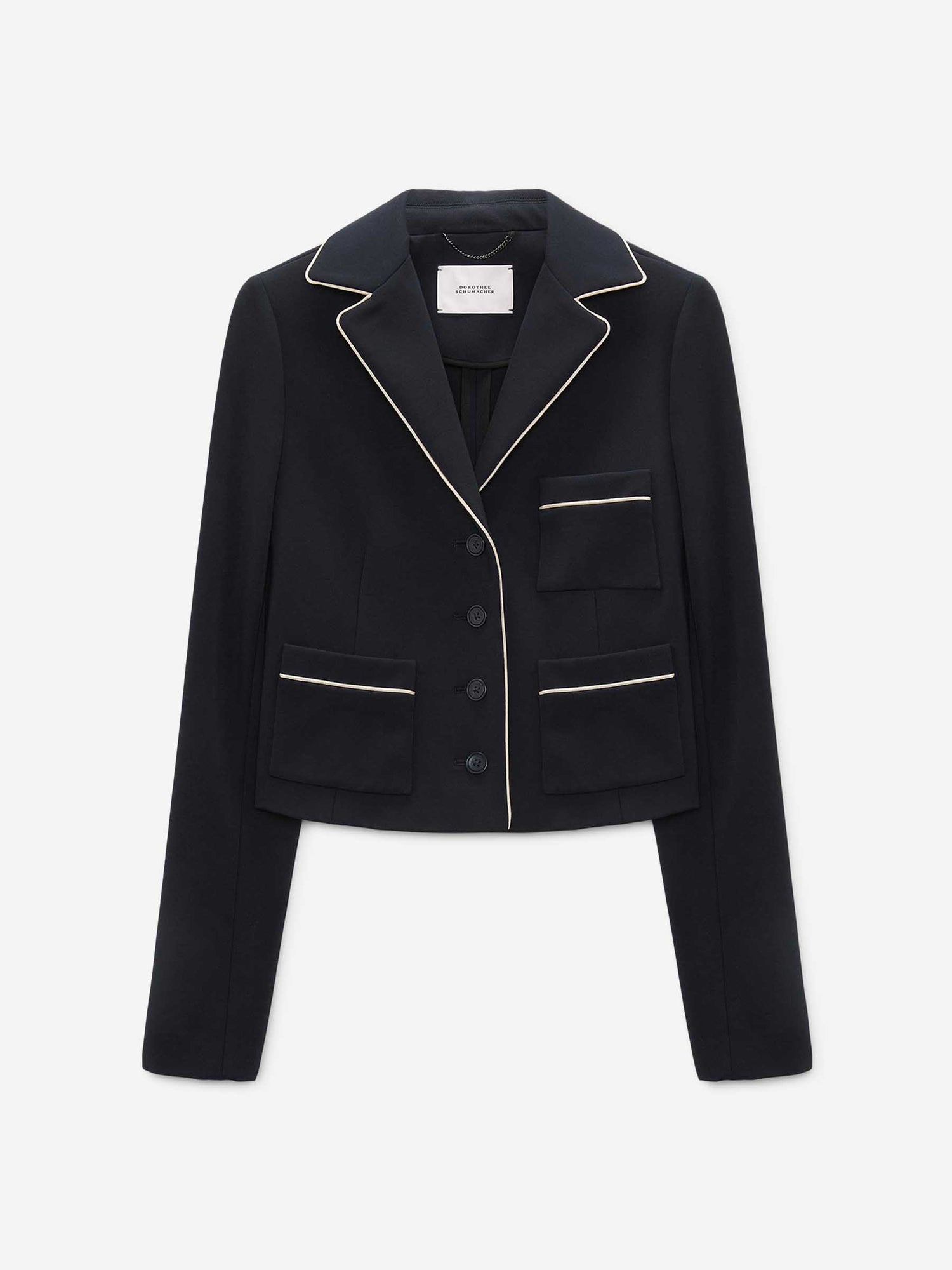 Outlet online Dorothee Schumacher Mujer Blazer Cropped color Azul Noche sku 741-002341 01 - Foto 1