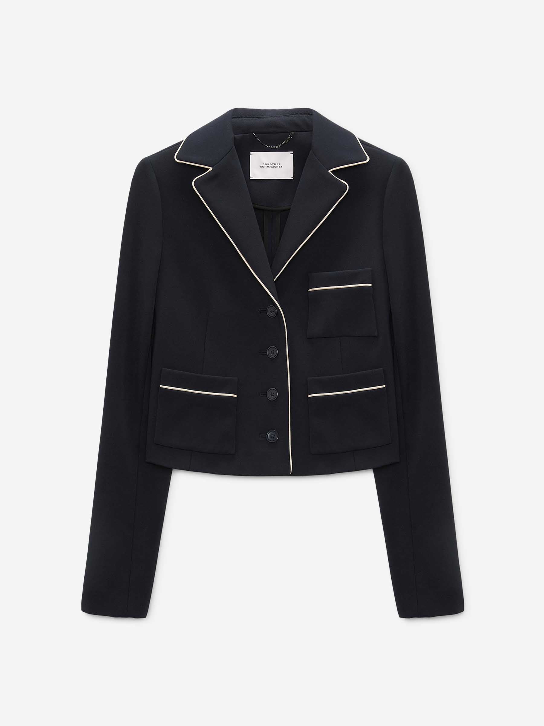 Outlet online Dorothee Schumacher Mujer Blazer Cropped color Azul Noche sku 741-002341 01 - Foto 1