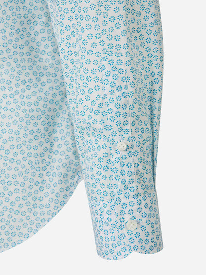 Outlet online Vincenzo di Ruggiero Hombre Camisa Motivo Floral color Azul sku 531-006154 01 - Foto 4