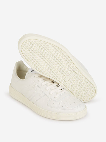 Outlet online Tom Ford Hombre Sneakers Logo Piel color Marfil sku 616-002647 01 - Foto 4