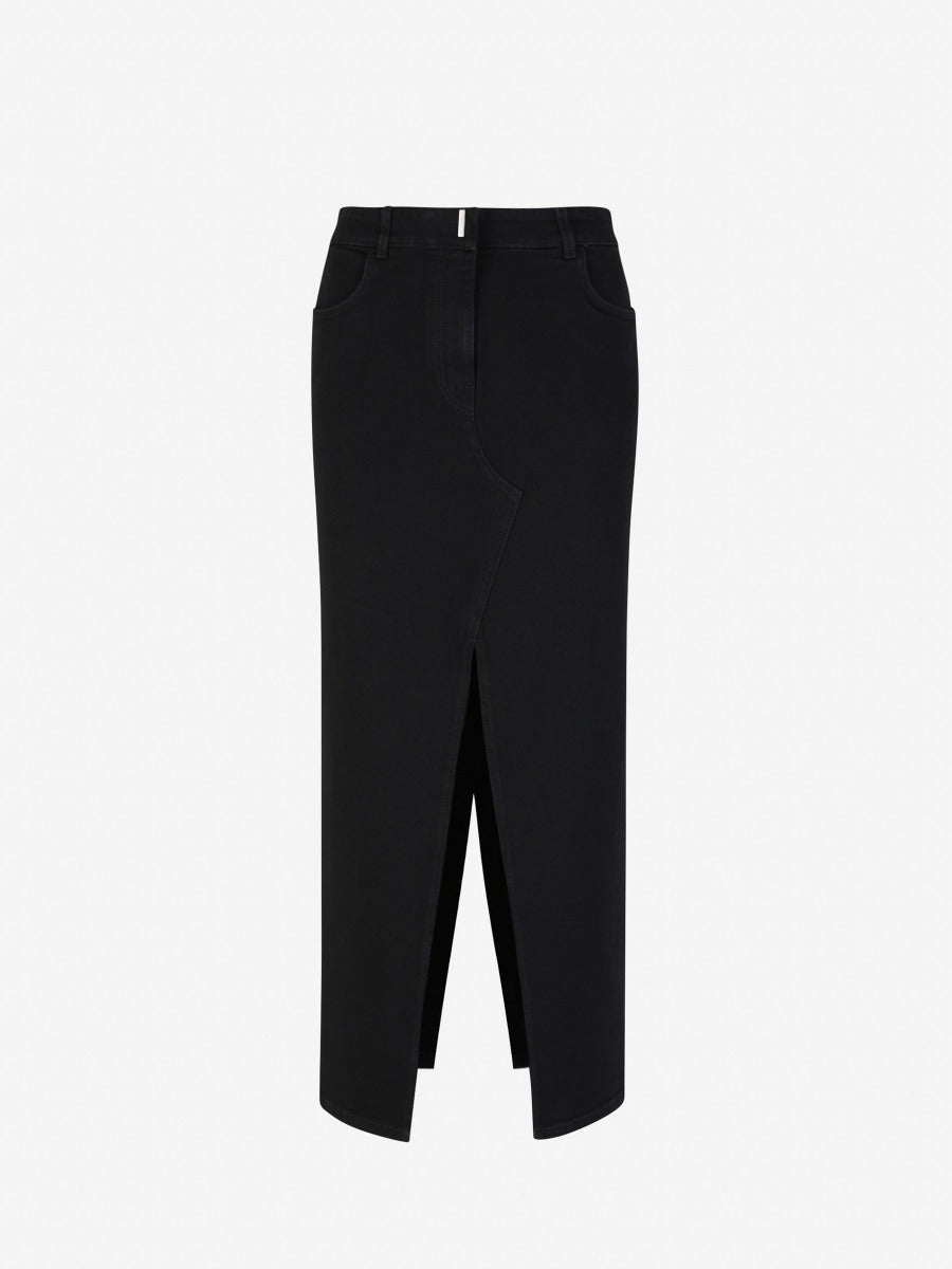 Outlet online Givenchy Mujer Falda Midi Denim color Negro sku 750-001357 01 - Foto 1