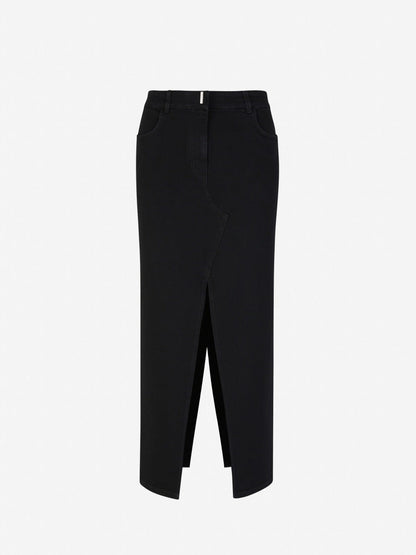 Outlet online Givenchy Mujer Falda Midi Denim color Negro sku 750-001357 01 - Foto 1