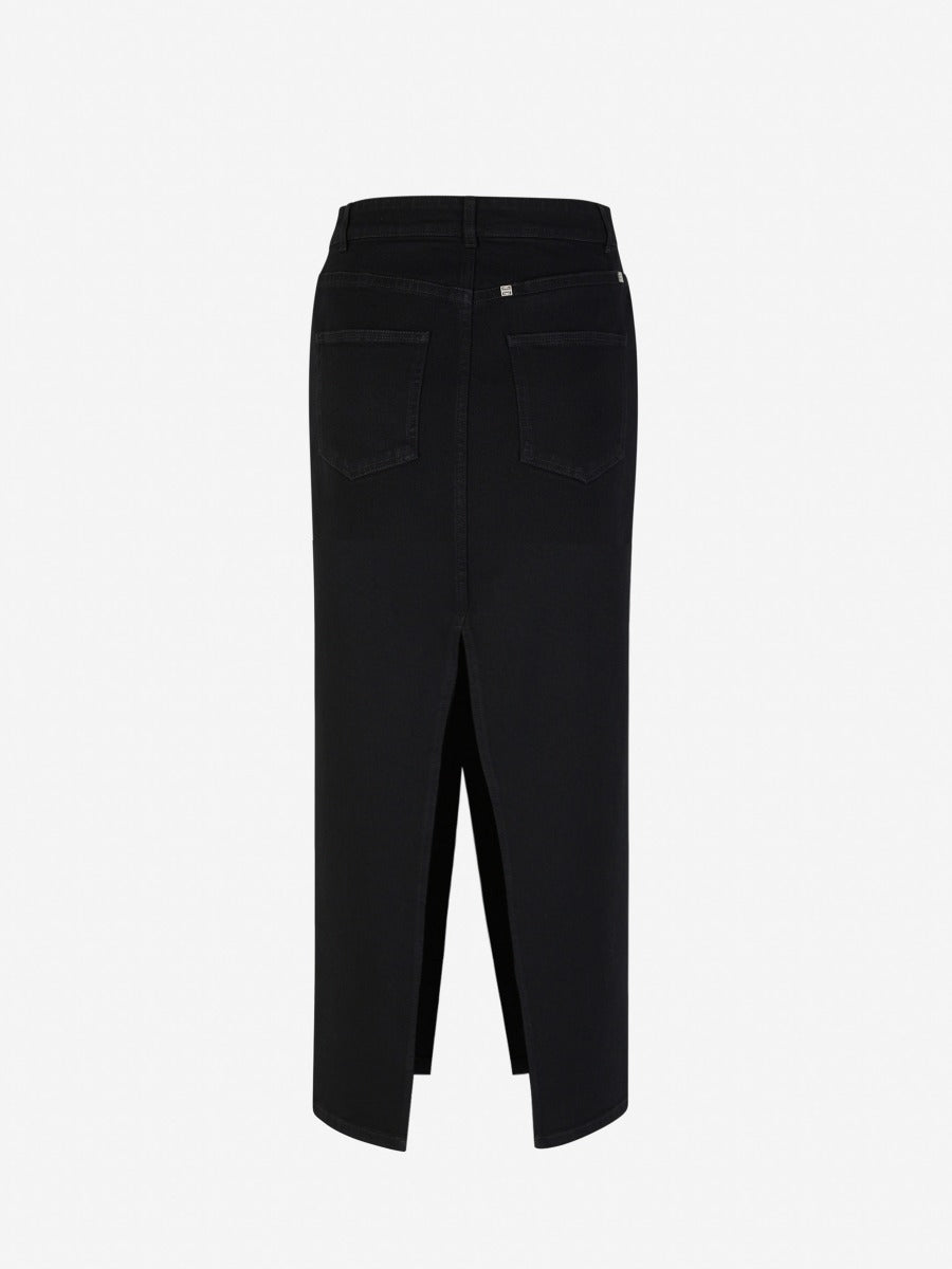 Outlet online Givenchy Mujer Falda Midi Denim color Negro sku 750-001357 01 - Foto 2