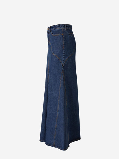 Outlet online Zimmermann Mujer Falda Maxi Denim color Azul Marino sku 750-001391 01 - Foto 2