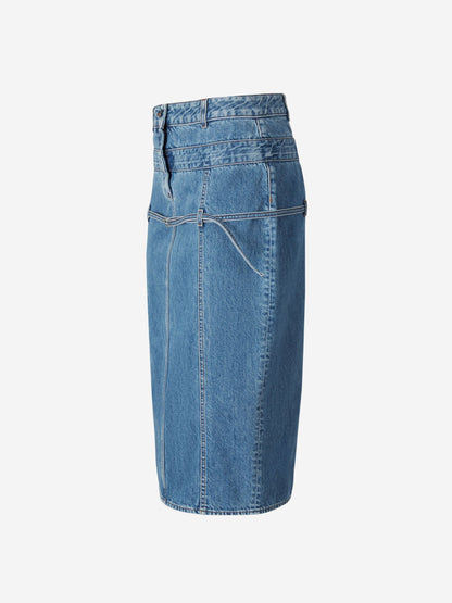 Outlet online Jacquemus Mujer Falda Le Jupe Nimes color Azul Denim sku 750-001395 01 - Foto 3