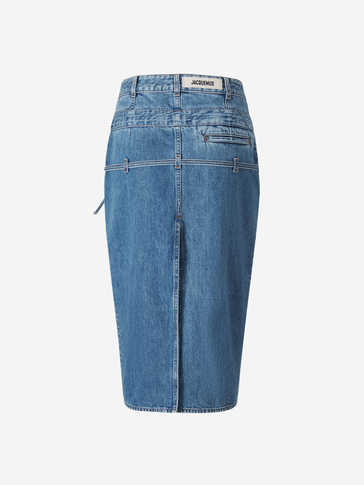 Outlet online Jacquemus Mujer Falda Le Jupe Nimes color Azul Denim sku 750-001395 01 - Foto 4