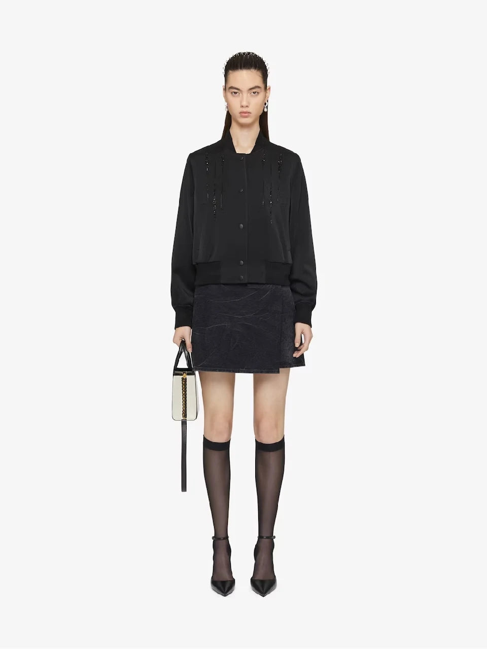 Givenchy Mujer Barcelona Falda Mini Denim Voyou color Negro sku 750-001481 01 - Foto 2