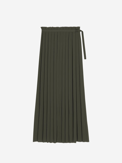 Ami Paris Mujer Barcelona Falda Maxi Plisada color Verde sku 750-001554 02 - Foto 1