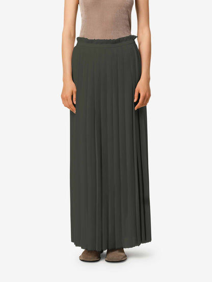 Ami Paris Mujer Barcelona Falda Maxi Plisada color Verde sku 750-001554 02 - Foto 4