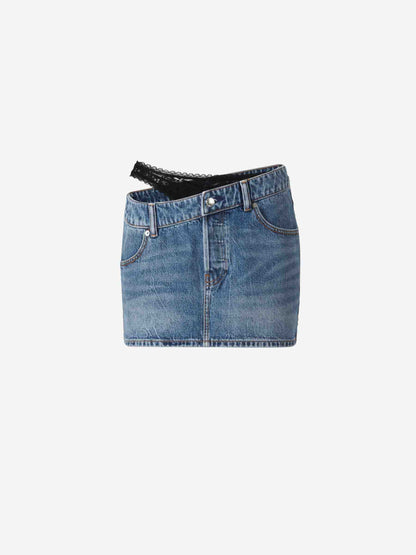 Alexander Wang Mujer Barcelona Falda Mini Asimétrica color Azul sku 750-001556 01 - Foto 1
