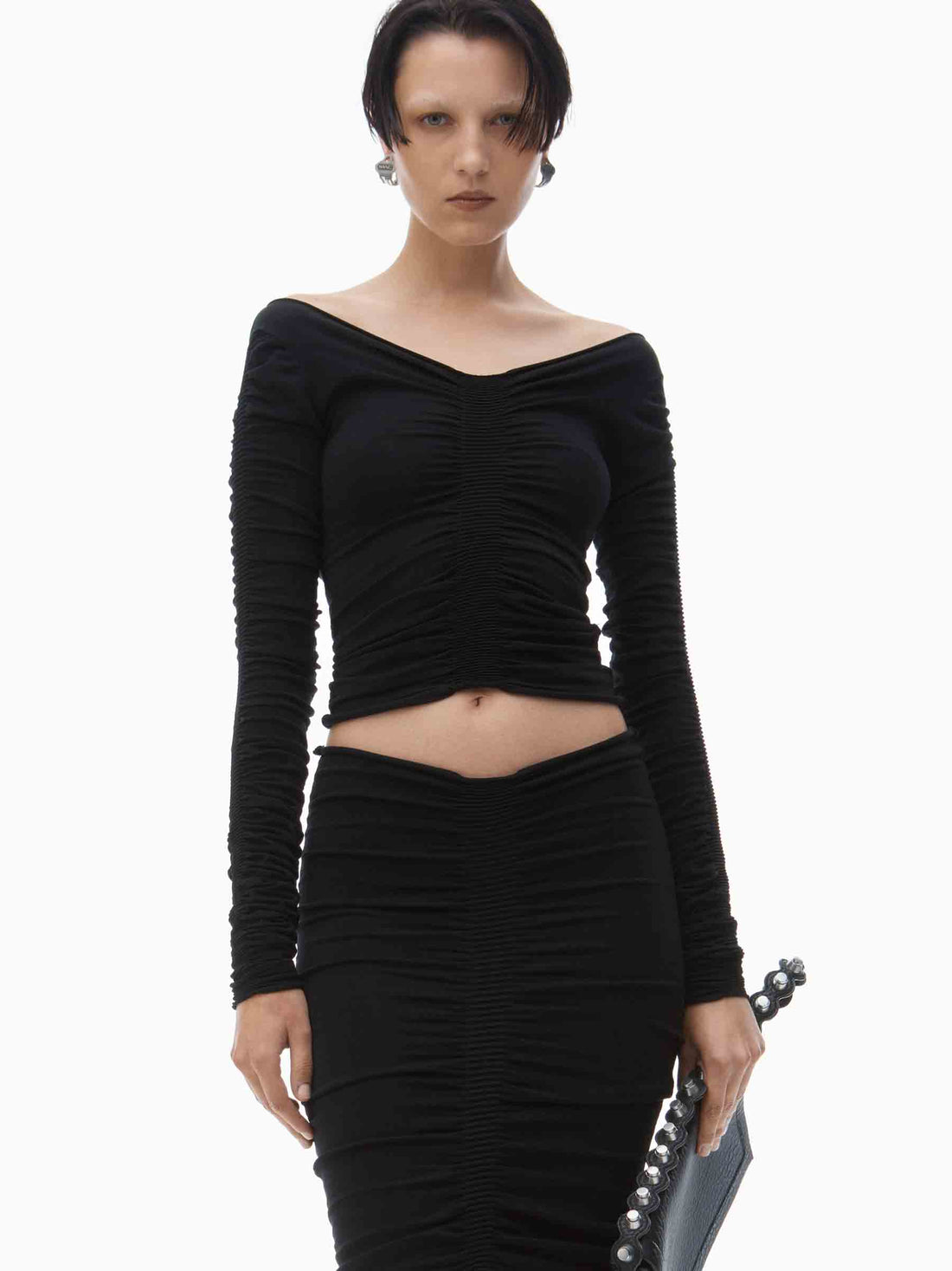 Alexander Wang Mujer Barcelona Maxi Falda Fruncida color Negro sku 750-001557 01 - Foto 2
