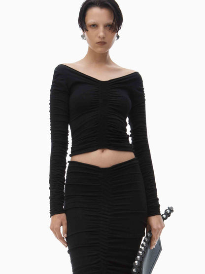 Alexander Wang Mujer Barcelona Maxi Falda Fruncida color Negro sku 750-001557 01 - Foto 2