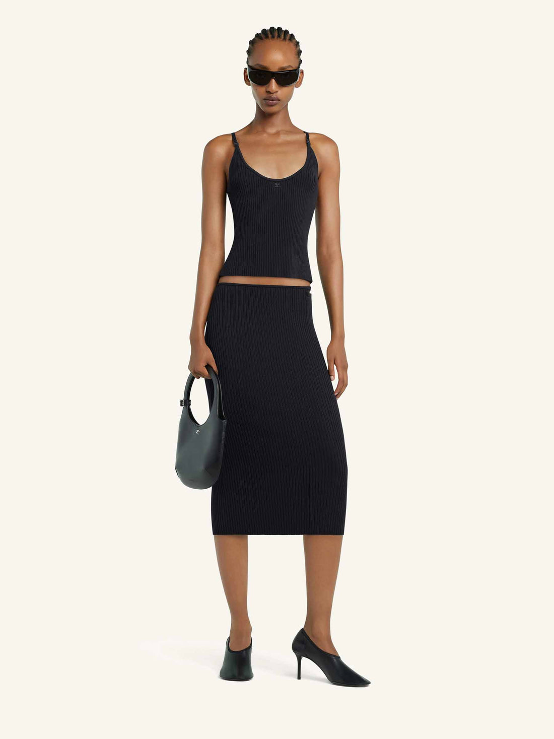 Courrèges Mujer Barcelona Falda Midi Punto color Negro sku 750-001563 01 - Foto 2