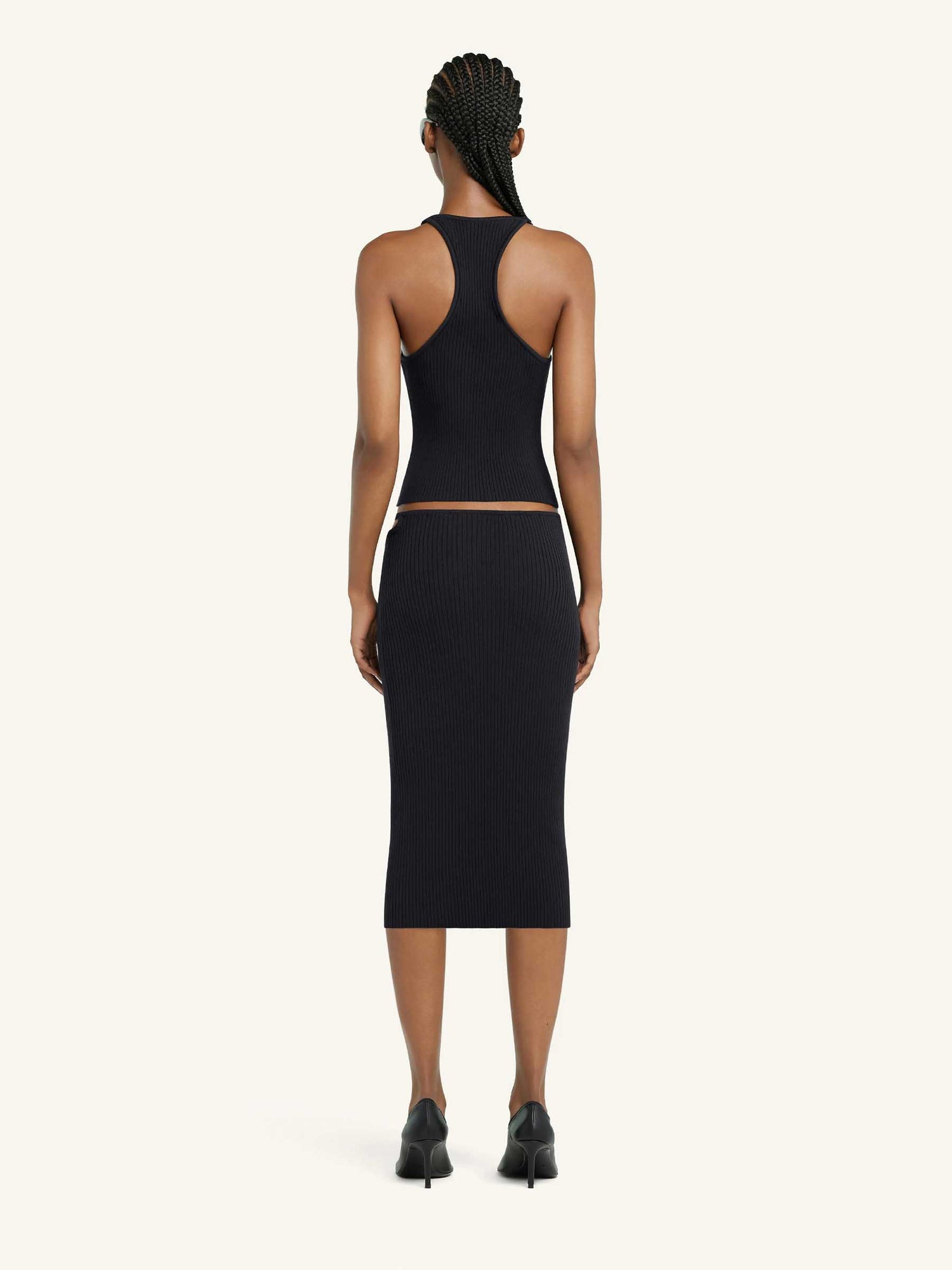 Courrèges Mujer Barcelona Falda Midi Punto color Negro sku 750-001563 01 - Foto 3