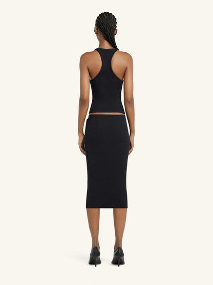 Courrèges Mujer Barcelona Falda Midi Punto color Negro sku 750-001563 01 - Foto 3