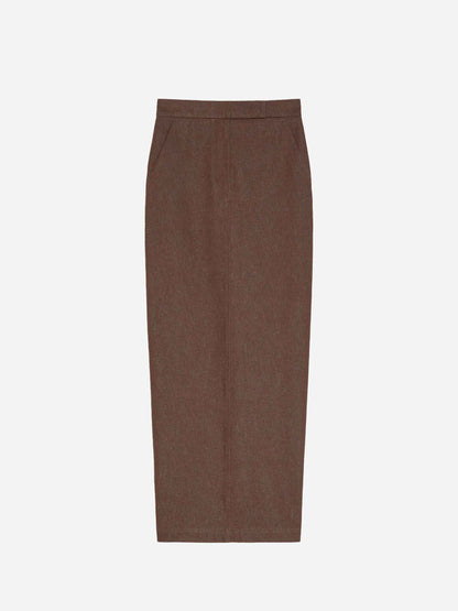 Max Mara Mujer Barcelona Falda Maxi Denim color Marrón Oscuro sku 750-001602 01 - Foto 1