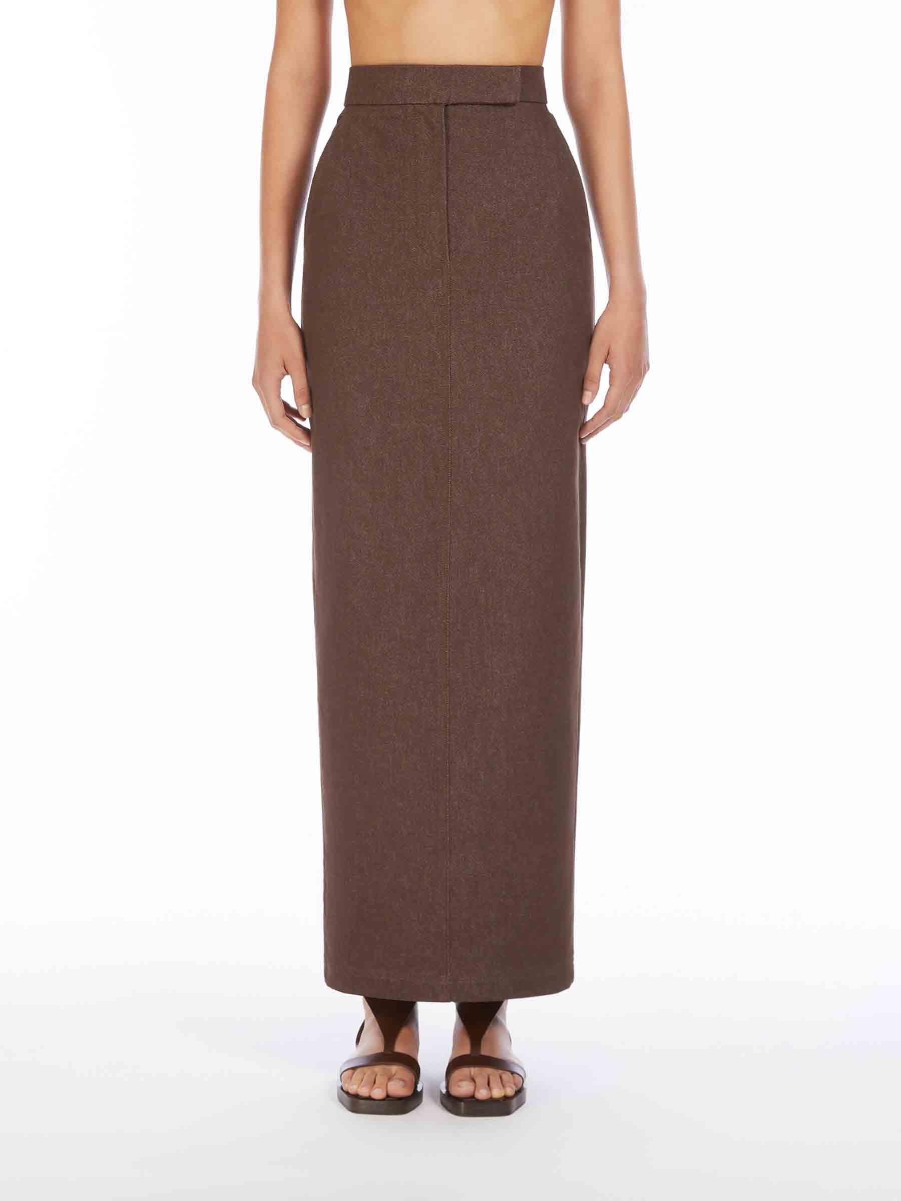 Max Mara Mujer Barcelona Falda Maxi Denim color Marrón Oscuro sku 750-001602 01 - Foto 3