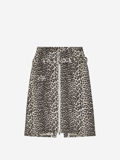 Outlet online Ganni Mujer Falda Midi Tweed color Leopardo sku 750-001617 01 - Foto 1