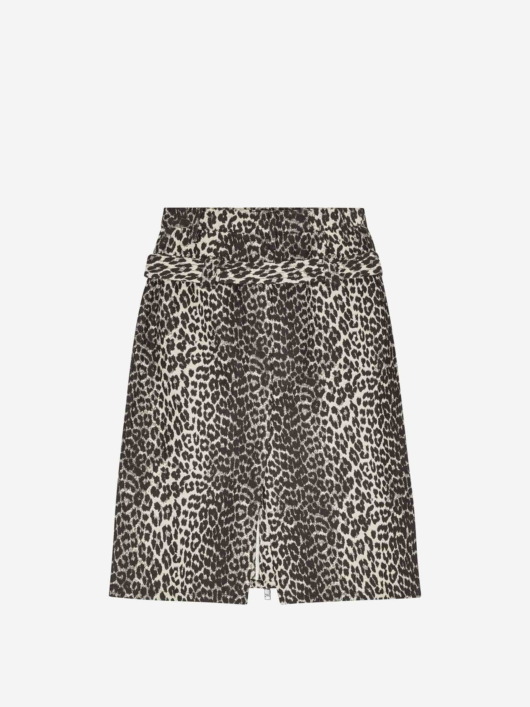 Outlet online Ganni Mujer Falda Midi Tweed color Leopardo sku 750-001617 01 - Foto 3
