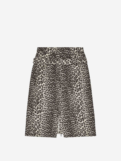 Outlet online Ganni Mujer Falda Midi Tweed color Leopardo sku 750-001617 01 - Foto 3
