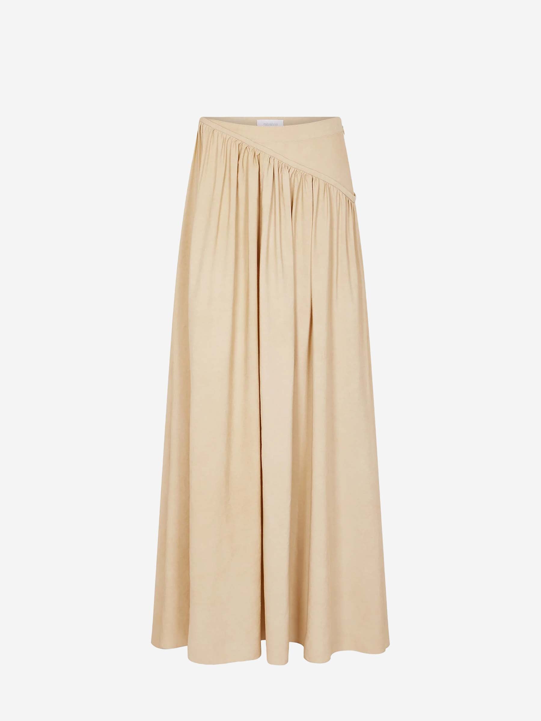 Outlet online Rabanne Mujer Falda Maxi Fruncidos color Beige sku 750-001627 01 - Foto 1