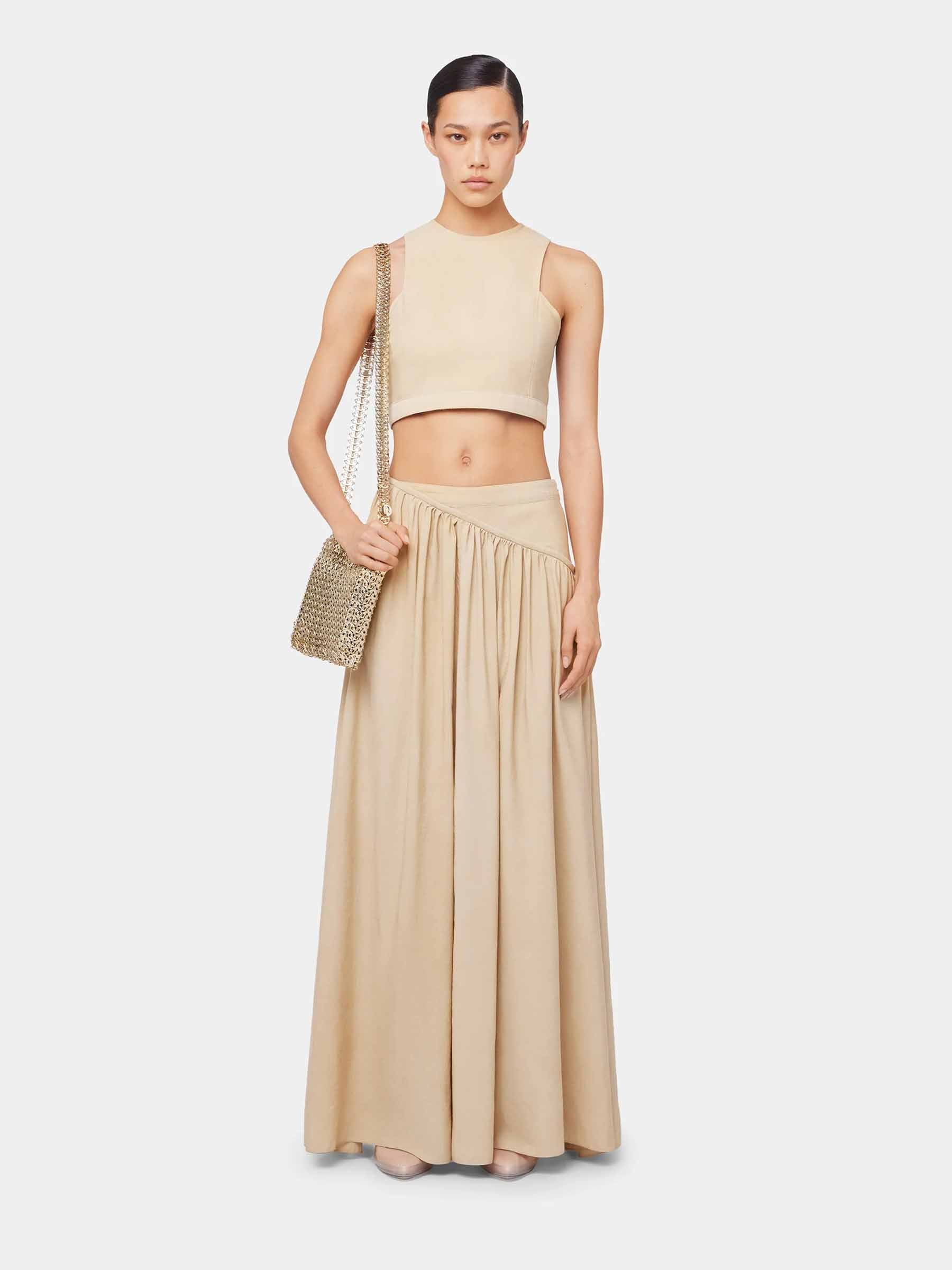Outlet online Rabanne Mujer Falda Maxi Fruncidos color Beige sku 750-001627 01 - Foto 2