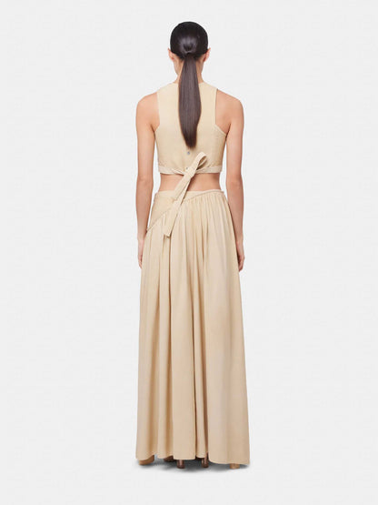 Outlet online Rabanne Mujer Falda Maxi Fruncidos color Beige sku 750-001627 01 - Foto 4