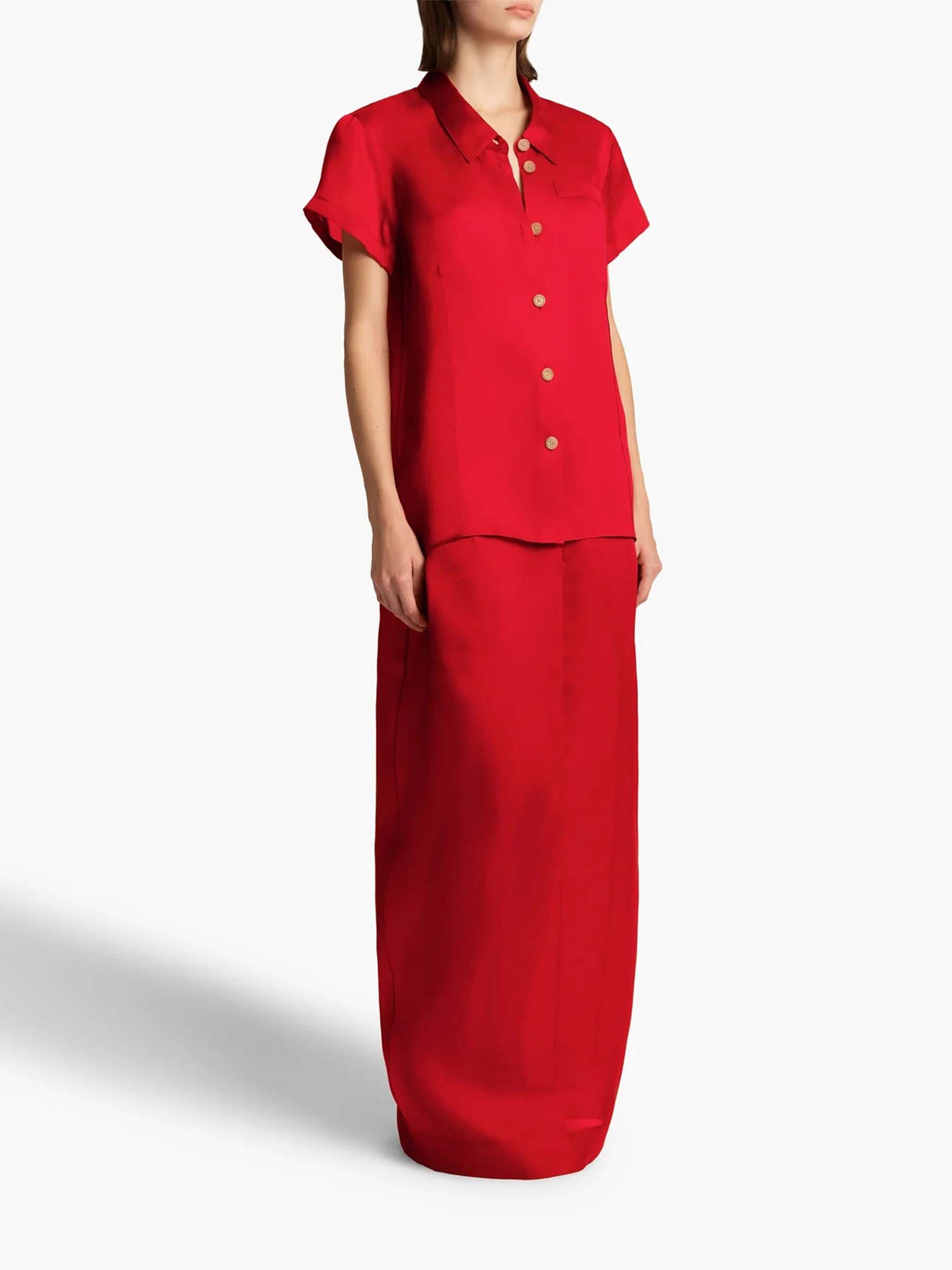 Khaite Mujer Barcelona Falda Maxi Lucian color Rojo sku 750-001629 01 - Foto 5