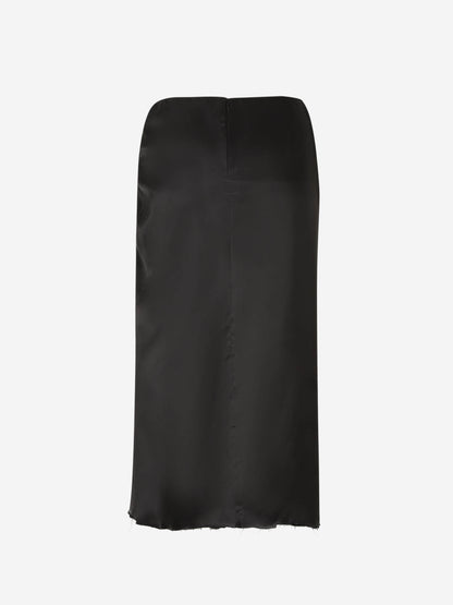 Outlet online Balenciaga Mujer Falda Midi Drapeada color Negro sku 750-001630 01 - Foto 2