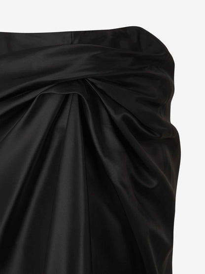 Outlet online Balenciaga Mujer Falda Midi Drapeada color Negro sku 750-001630 01 - Foto 3
