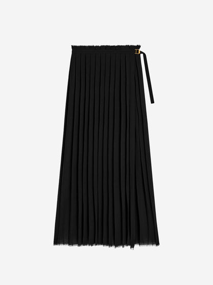 Ami Paris Mujer Barcelona Falda Maxi Plisada color Negro sku 750-001632 01 - Foto 1