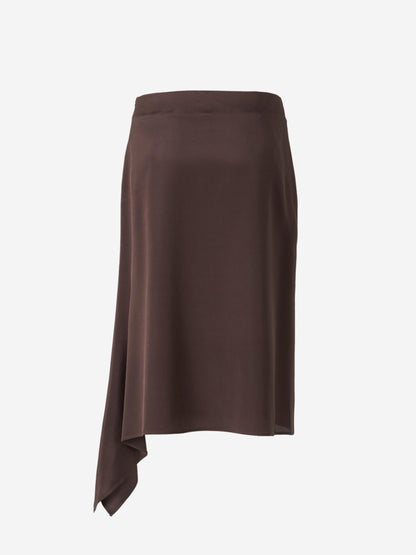Peserico Mujer Barcelona Falda Midi Asimétrica color Marrón Oscuro sku 750-001636 01 - Foto 3
