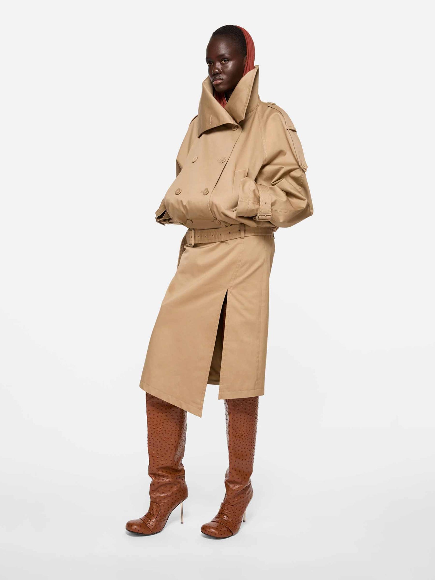 Outlet online Acne Studios Mujer Falda Midi Sarga color Camel sku 750-001667 01 - Foto 2