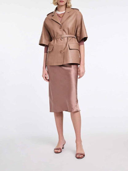 Outlet online Dorothee Schumacher Mujer Falda Midi Sense of Shine color Rosa Envejecido sku 750-001671 01 - Foto 2