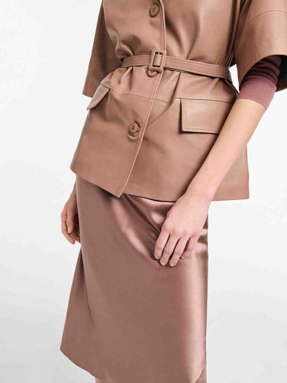 Outlet online Dorothee Schumacher Mujer Falda Midi Sense of Shine color Rosa Envejecido sku 750-001671 01 - Foto 4