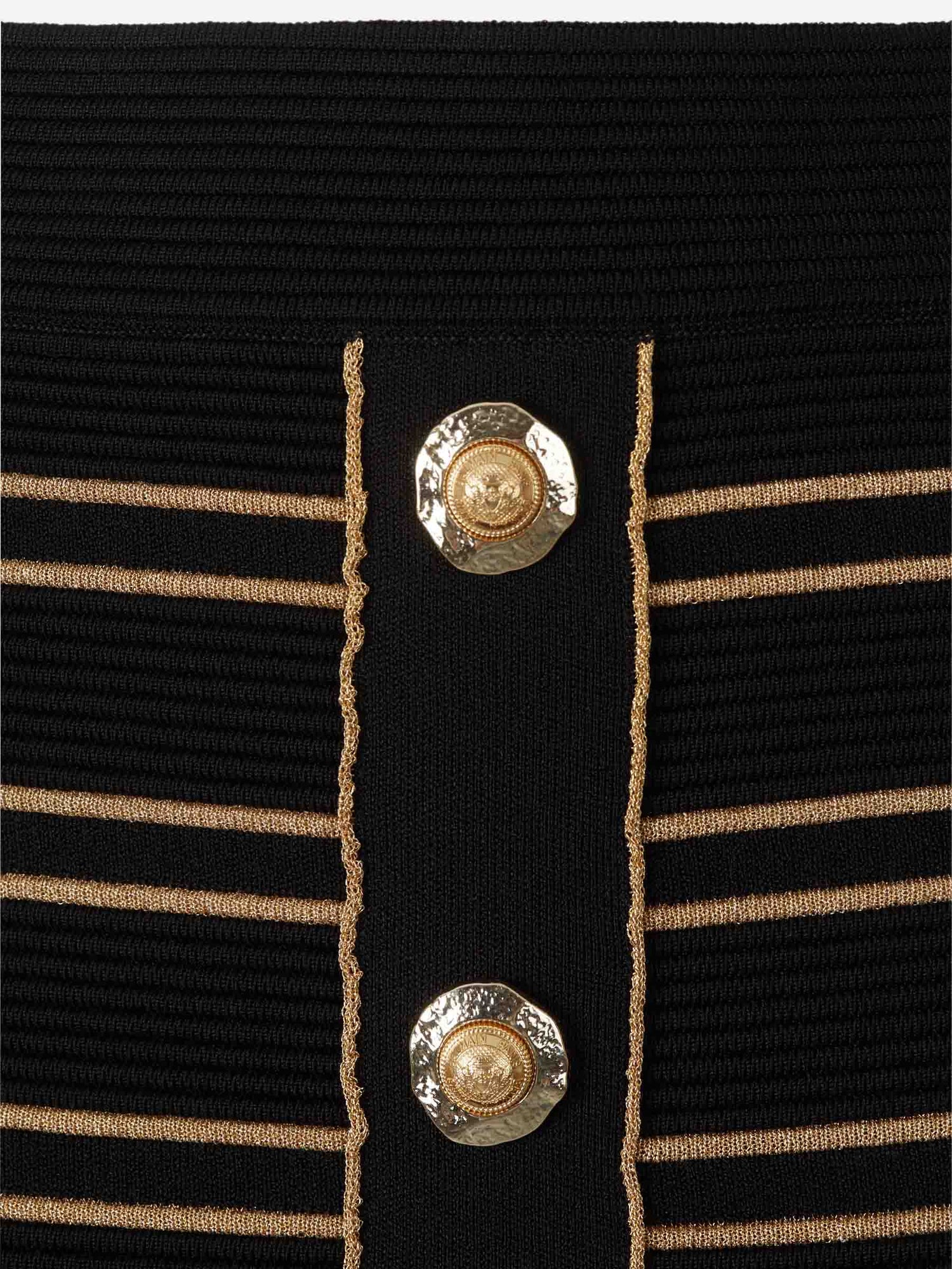 Outlet online Balmain Mujer Falda Midi Listada color Negro sku 750-001685 01 - Foto 3