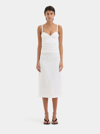 Outlet online SIR. Mujer Falda Midi Alessandra color Blanco sku 750-001707 01 - Foto 2