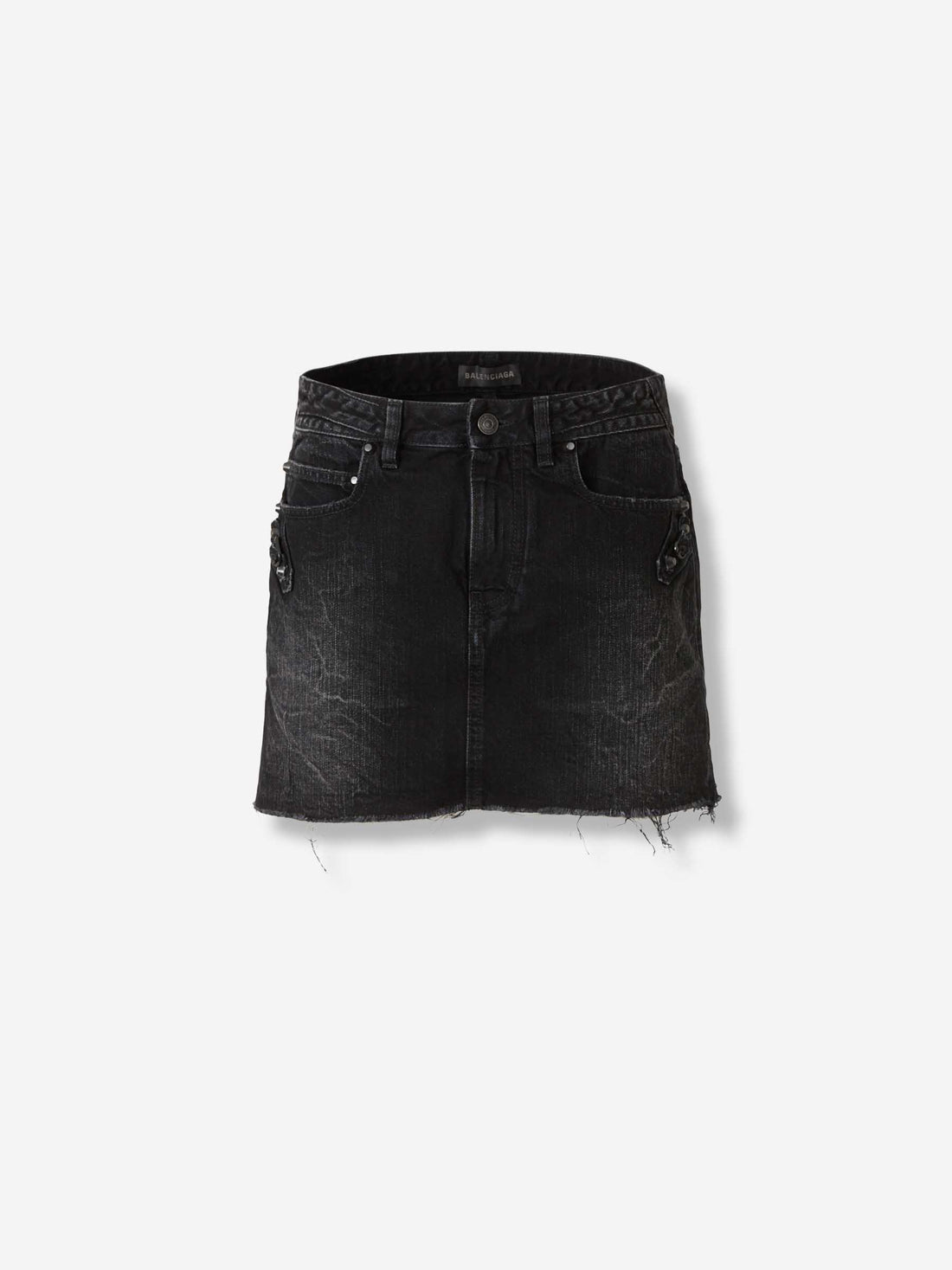 Outlet online Balenciaga Mujer Falda MiniDenim color Negro sku 750-001710 01 - Foto 1